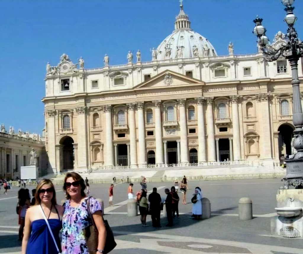 En Roma, Italia, junto a mi hija&nbsp;Cony